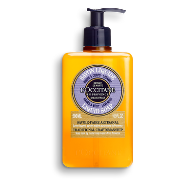 Shea Butter Hands & Body Wash - Lavender - Liquid Soap & Scrubs for Hands & Body